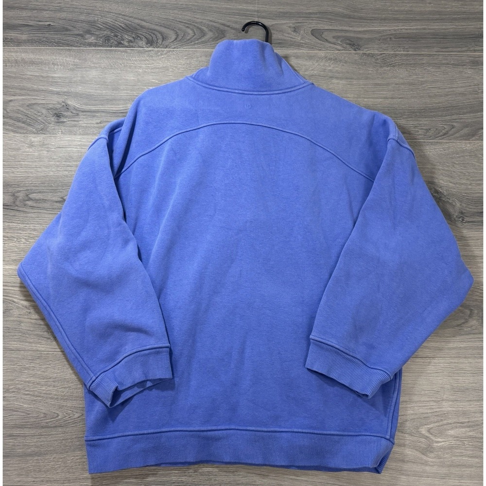 Lululemon Sweatshirt Thick Fleece 1/2 Half Zip Oversized Wild Indigo M/L Womens - Picture 6 of 8